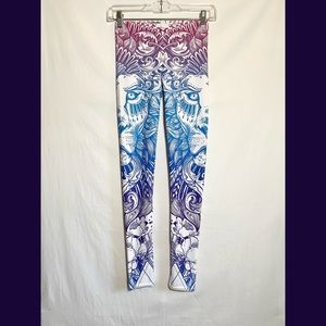Gearbunch | Psychedelic Lion Print Full Length Active Leggings Size XS